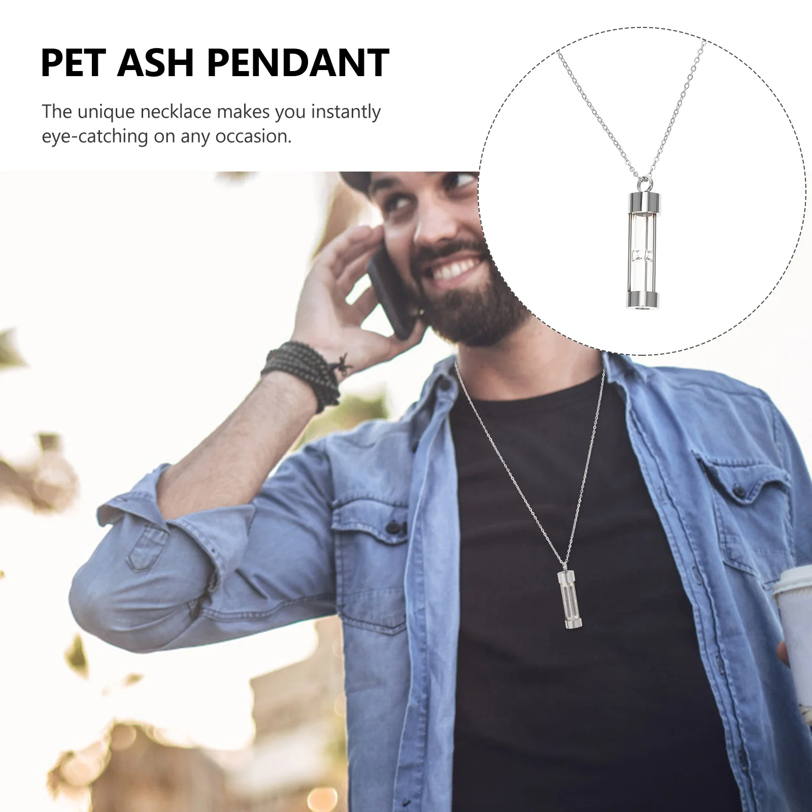 

Изысканное ожерелье из костяного фаянса для женщин, кулон-урна из нержавеющей стали, ювелирное изделие для хранения праха, памятный сувенир для домашних животных