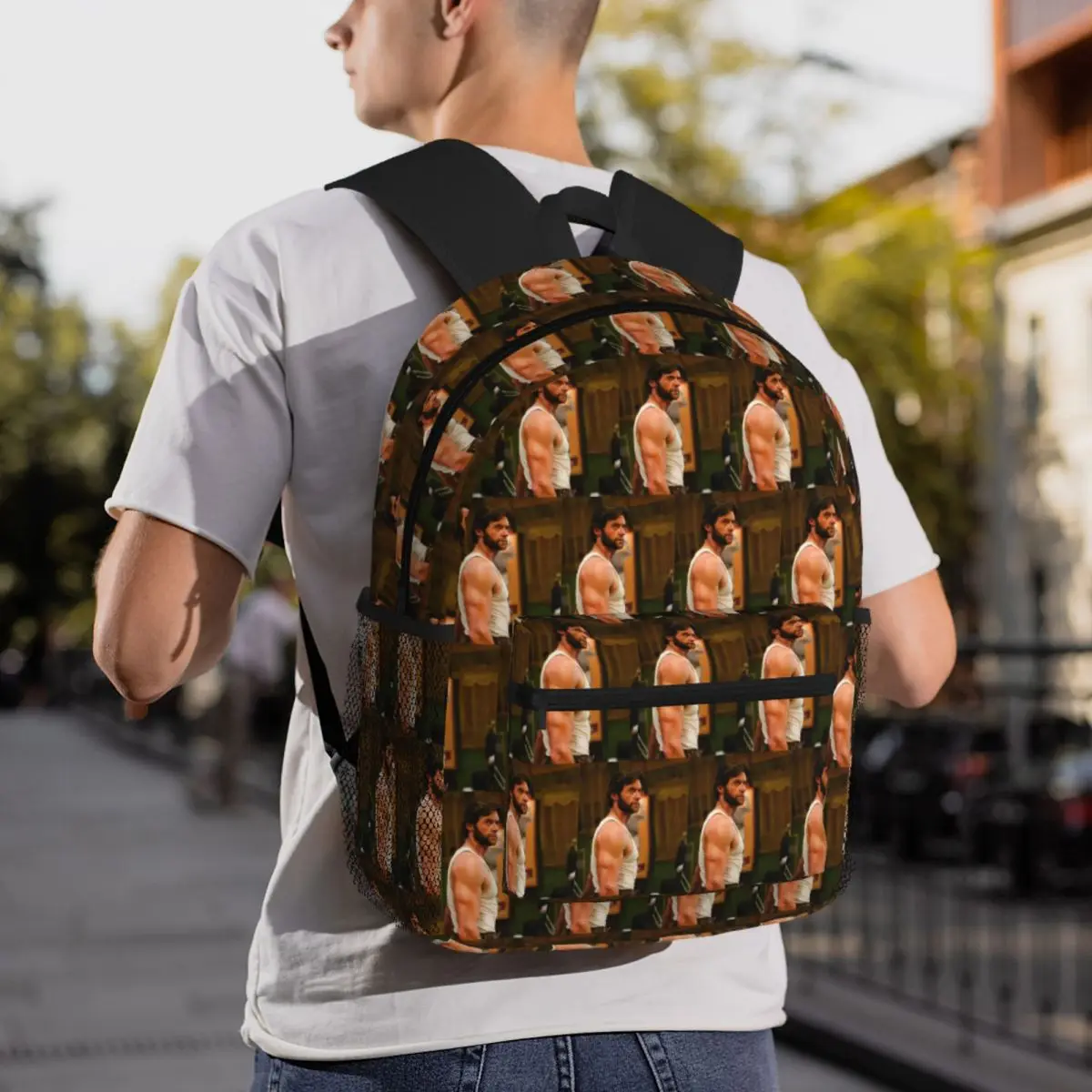 Hugh Jackman Photo Backpack Daypack Large Capacity Children BookBag School Bag Shoulder Bags for Men Women