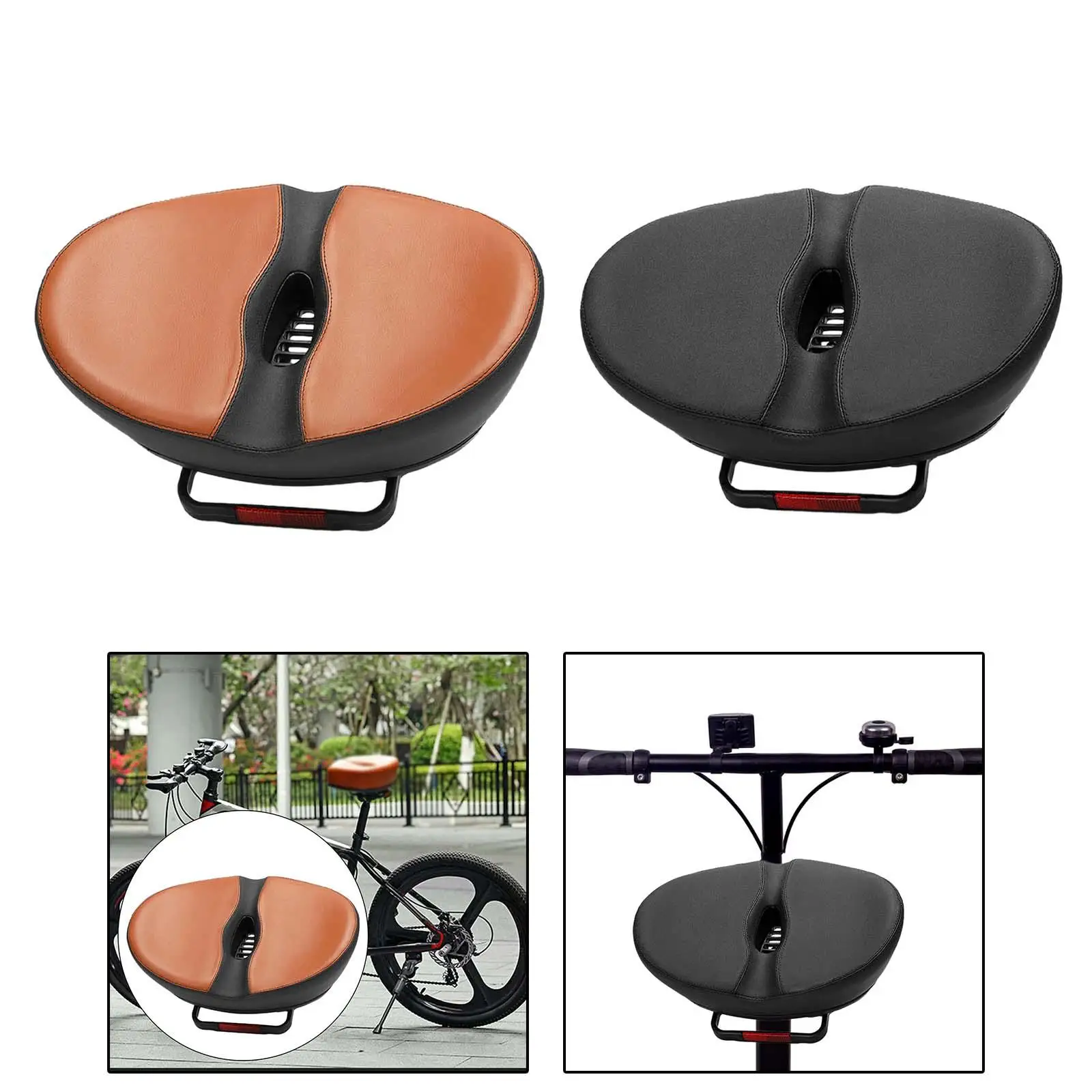 Comfortable Bike Seat Cushion Wide Soft Bike Saddle Bike Seat for Men Women Noseless Bicycle Saddle for Stationary Bike Riding