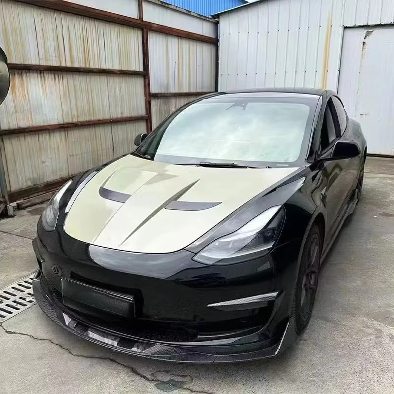 Copertura cofano motore cofano in alluminio stile turbo per cofano modello 3