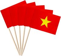 Mini 50Pcs Vietnam Toothpick Flags Paper Food Picks Cake Toothpicks Cupcake Toppers Fruit Cocktail Sticks Decoration Toothpicks