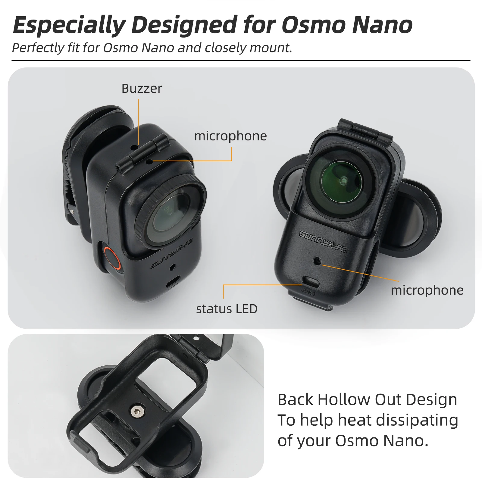 مشبك حقيبة الظهر لـ DJI Osmo Nano 360 ° حامل كاميرا الحركة البلاستيكي القابل للدوران #6