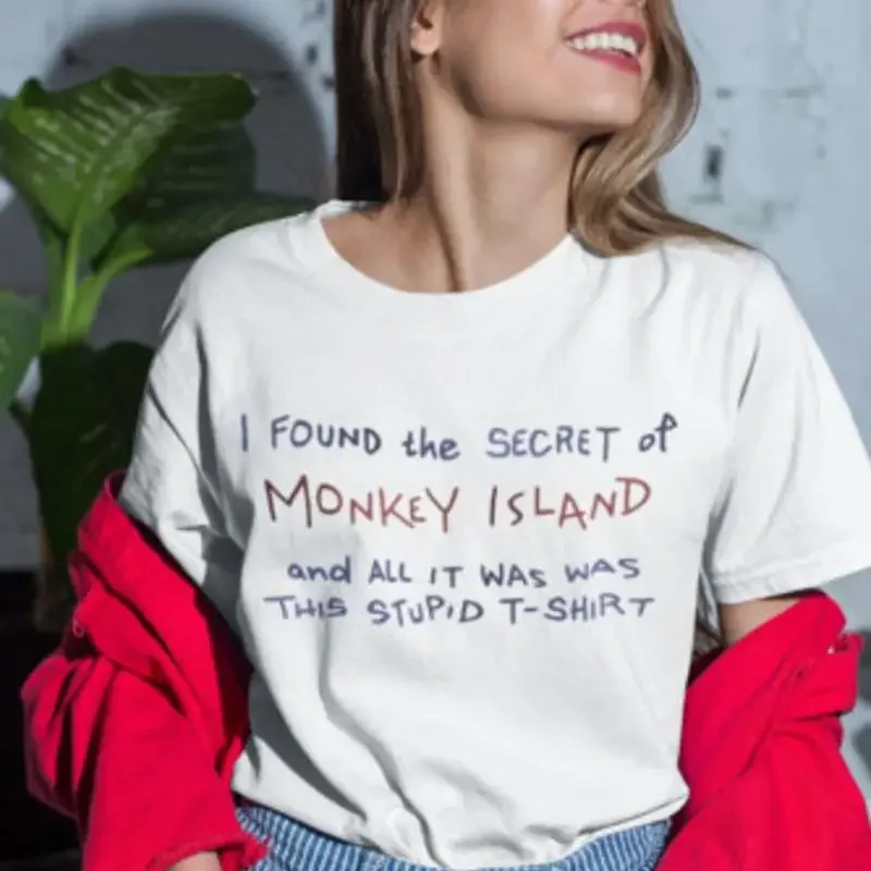 Monkey Island Gaming T Shirt Stupid Retro Videogame clothing