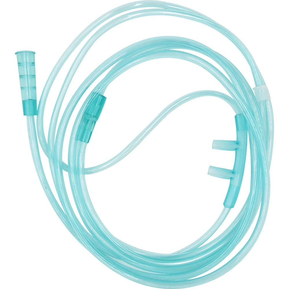 50 Pcs Double Nasal Cannula Oxygen Nasal Cannula Iength 1500mm Sterile Green Oxygen Nasal Cannula Suitable For Human Animals