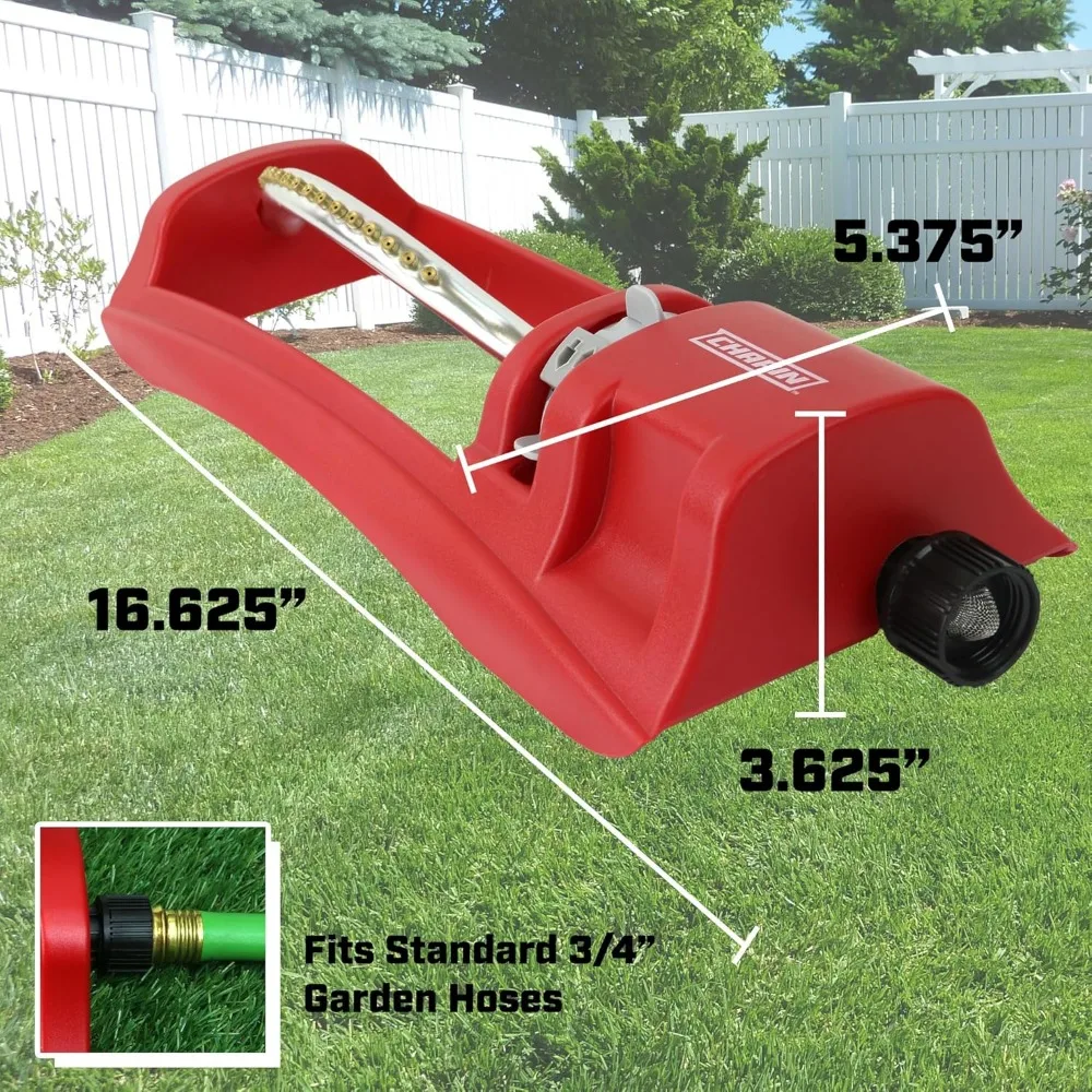 Качающийся спринклер для газона chapin 4990 с 17 латунными насадками, красный