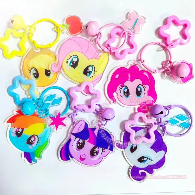 Acrylic Bag Pendant Keychain My Little Pony Series Kawaii Ornaments Anime Peripheral Cartoon Decorative Birthday Present Model