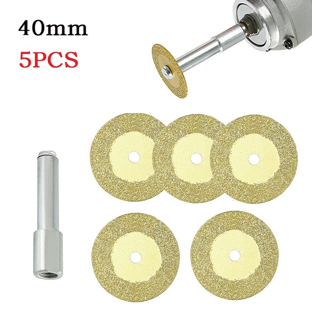 5PCS Diamond Cutting Wheel Saw Blades Cut Off Discs Glass Ceramic Rotary Tool  Cutting Disc Disks DIY Polishing Tools Accessory