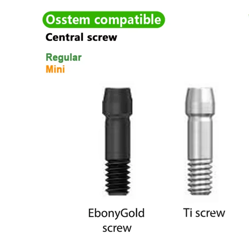 Dental Accessories for OEM ODM Premium Ti Abutment Screws for Osstem Dental Implant Regular & Mini Size Titanium Screw
