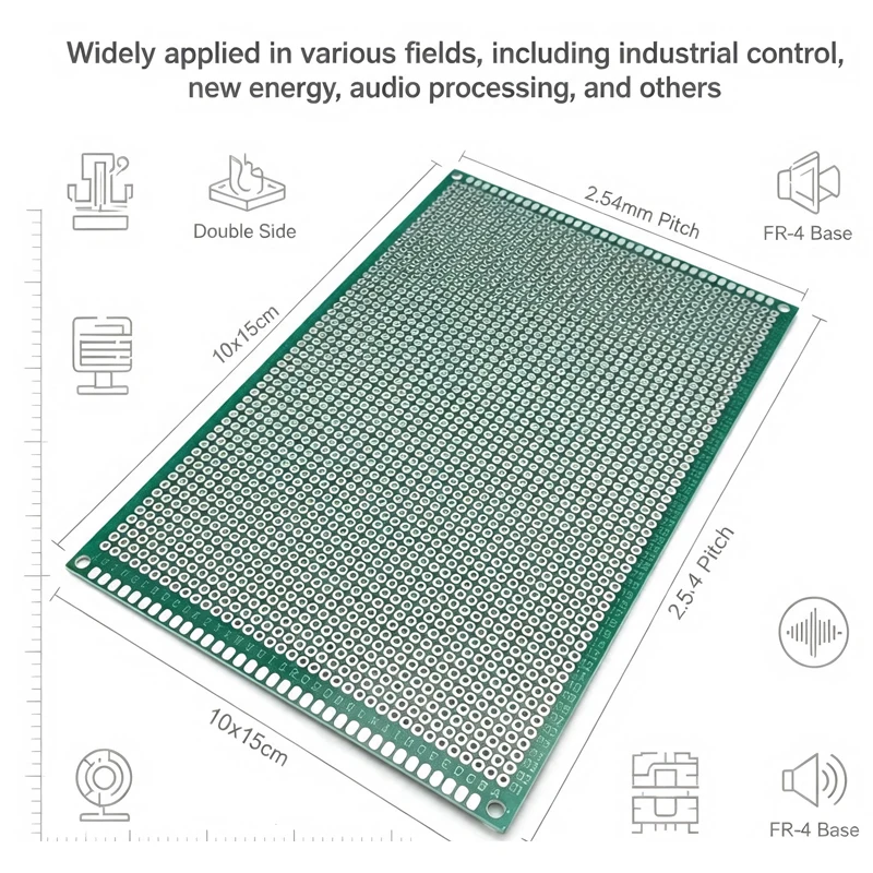 1Pcs 100x150mm Double Sided Universal PCB Protoboard 2.54mm Hole Pitch Breadboard Circuit Board For Arduino DIY view 4