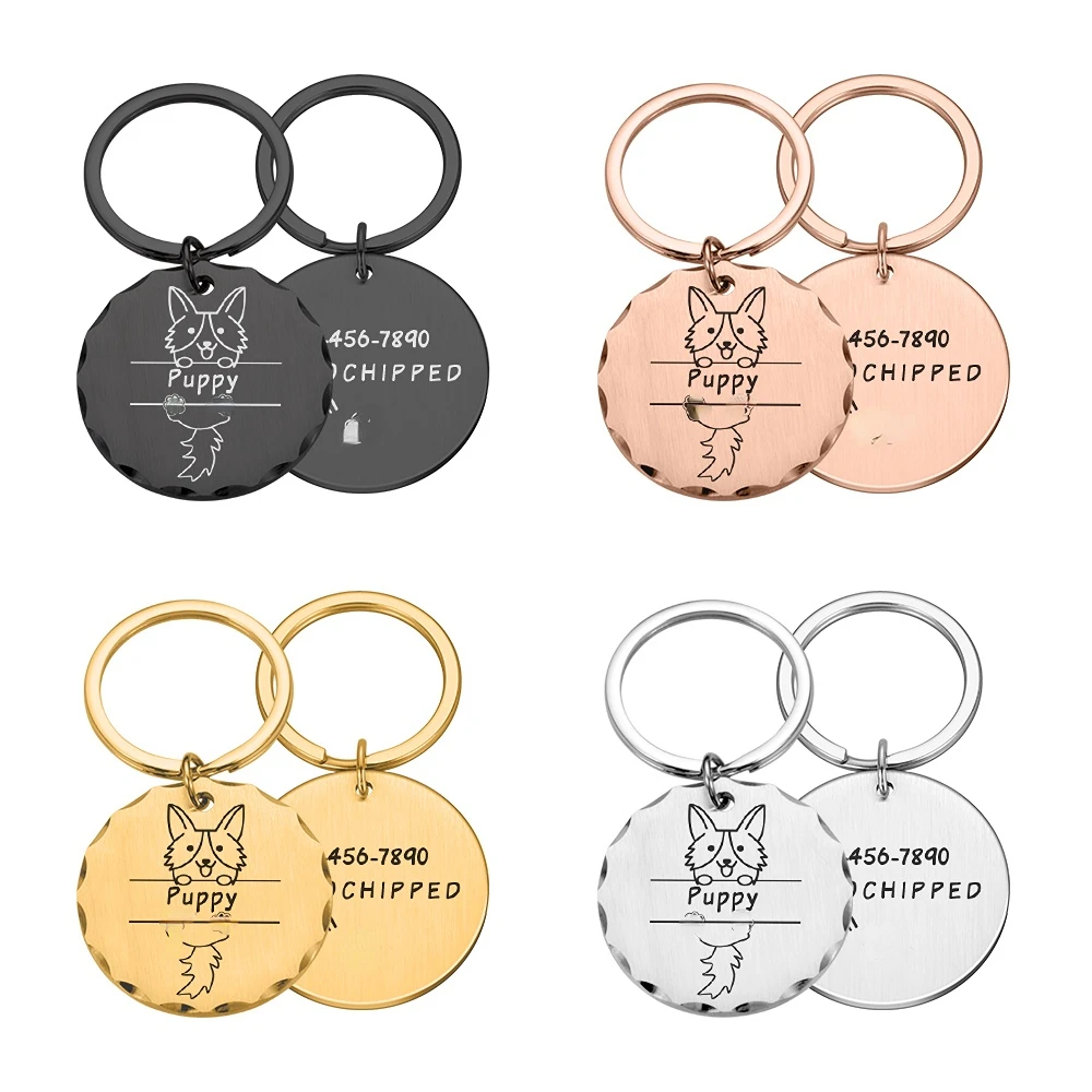 2023 New Pet ID Tags Customized Pet Collar Dogs Name Tag Anti-lost Personalized Cat Puppy ID Tag Pendant Engraved Gift For Pet