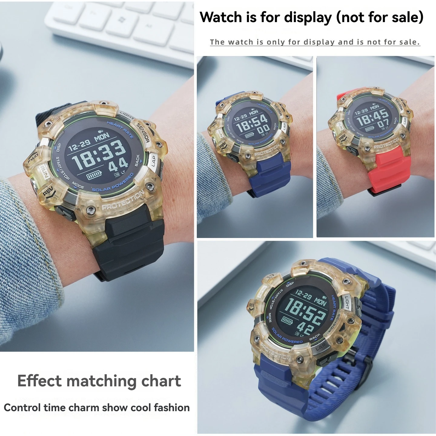 Replacement BraceletFor Casio GBD-H1000 Waterproof Silicone Strap 3475 Cat Man Series Black G-SHOCK Resin Men's Accessories view 2