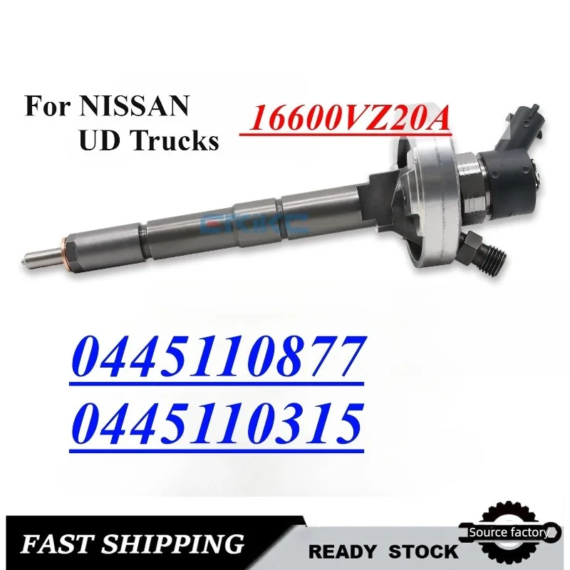 

0445110877 16600-2DB4B 16600VZ20B Common Rail Injector for NISSAN 16600VZ20B-Low Emission Fast Shipping