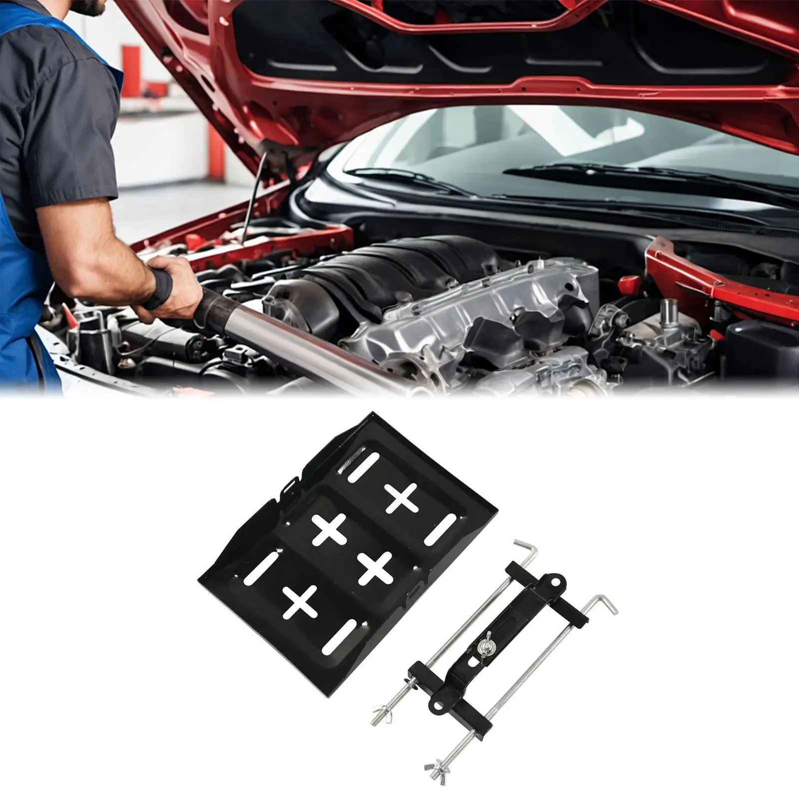 

Прочный железный кронштейн для аккумулятора, регулируемый держатель, простой в установке, для автомобиля, лодки, безопасного хранения автомобильных аккумуляторов