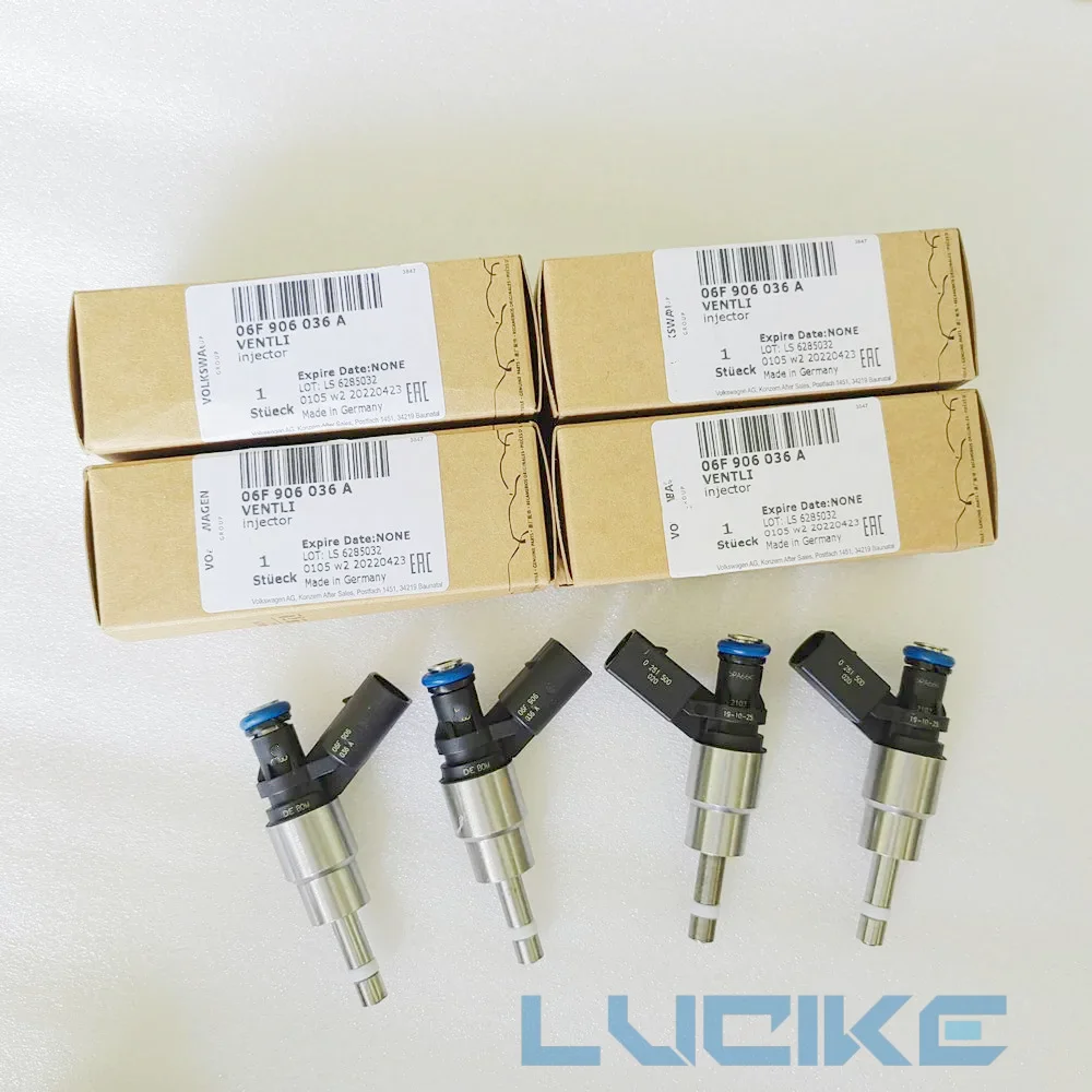 

Genuine 4 New Fuel Injectors 06F906036A For 2.0T VOLKSWAGEN BPY Jetta Passat Golf For Audi A3 S3 A4 S4 A6 S6 TT Coupe 0261500020