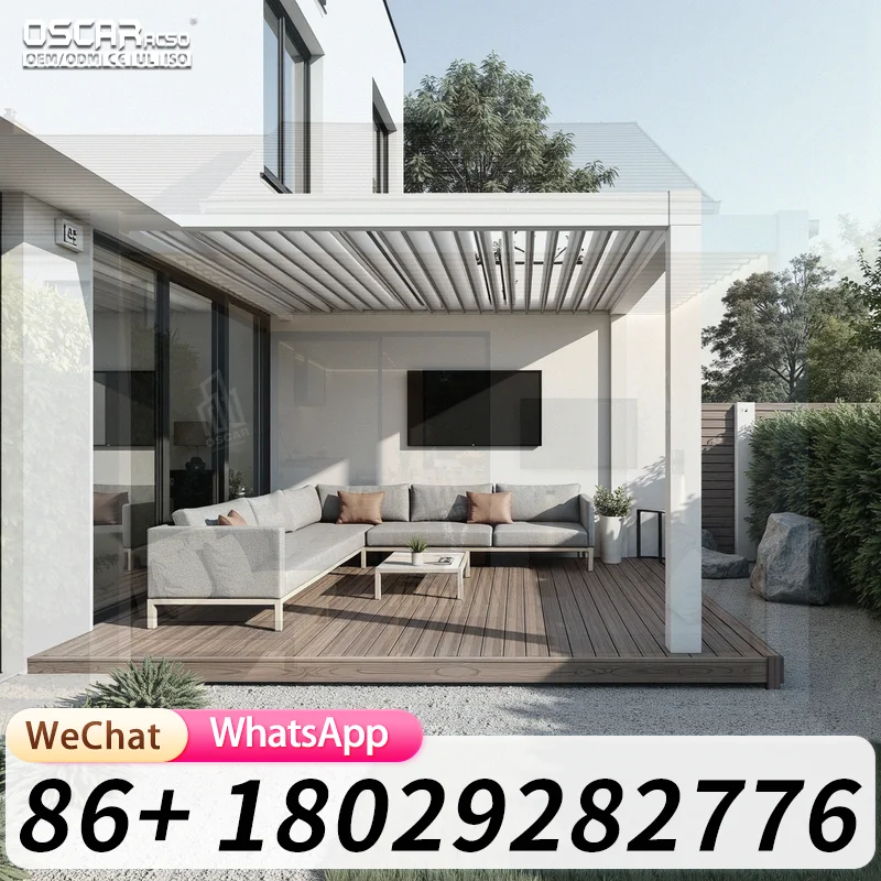 10x12ft Aluminum Pergola with Adjustable Louvered Arch Roof for Garden Patio Deck and Pavilion Style pergola