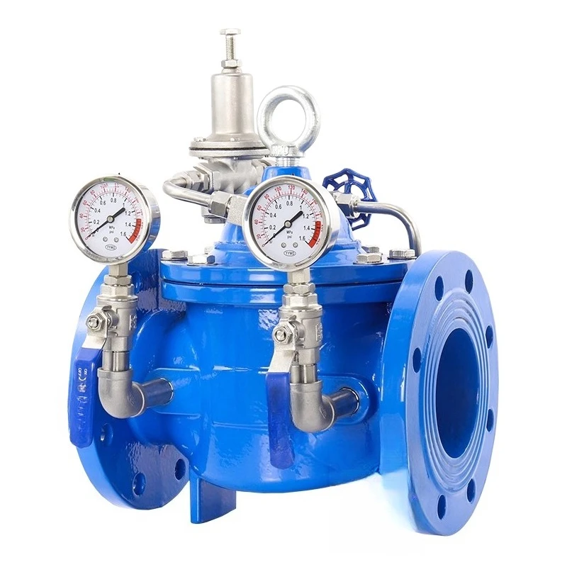 Adjustable Pressure Reducing Valve Water Tap Pilot-operated Flange Fire Water Control Valve Pressure Regulating Valve 200X-16Q