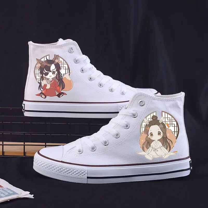 Tian Guan Ci Fu Hua Cheng Xie Lian Cosplay scarpe di tela donna uomo studente stivaletti Sneakers coppia scarpe sportive alte