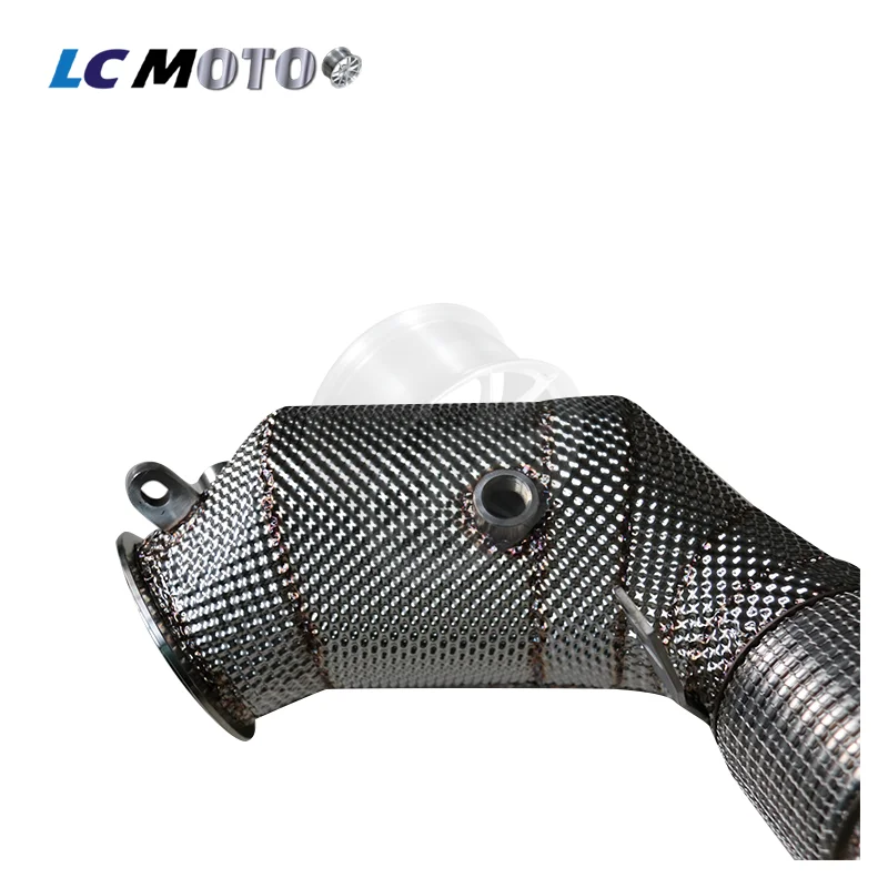 Without OPF HS Heat Shield High Flow Catted Downpipe for BMW G30 M550i G05 X5M G14 G15 G16 M850i N63 Engine