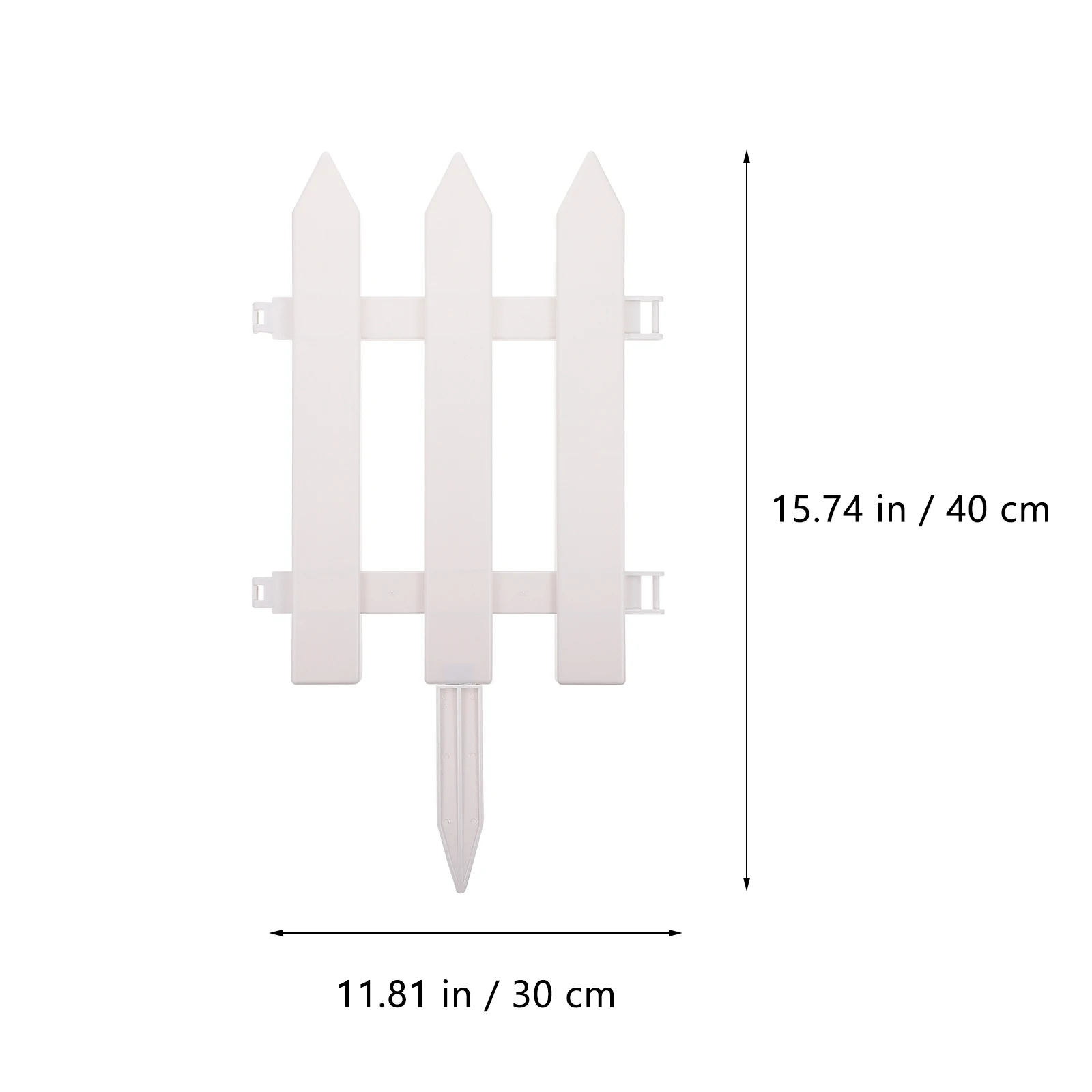 

2 Sets White Guardrail Garden Fence Plastic for Flowerbed Picket Decorative Barrier Edging
