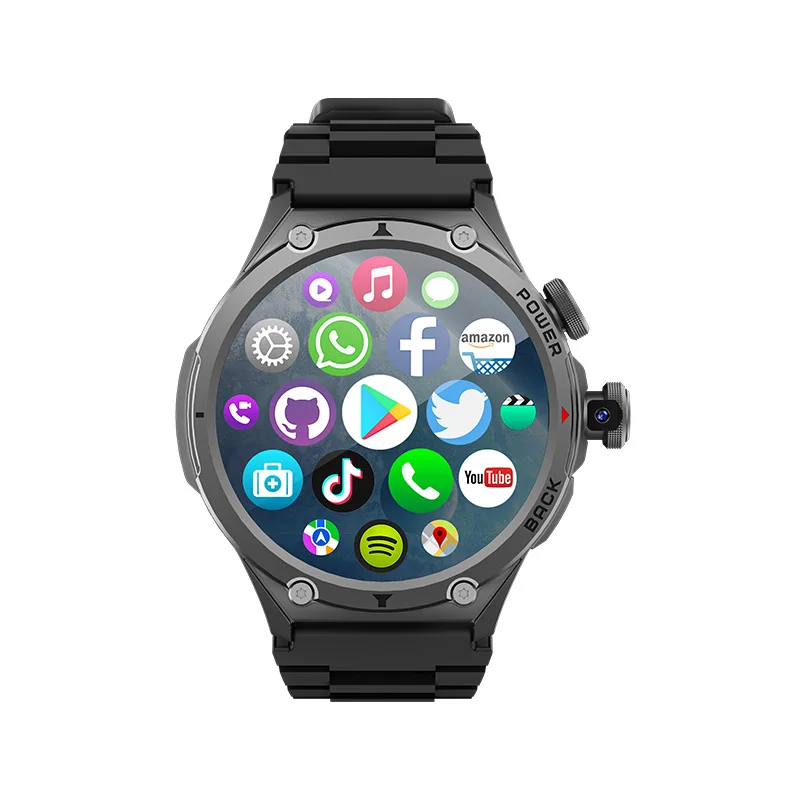 

2025 New H12 Smart Watch 4G SIM Card Android 180°Rotating Camera Google Play GPS WIFI Large Memory APP Download Sport Smartwatch