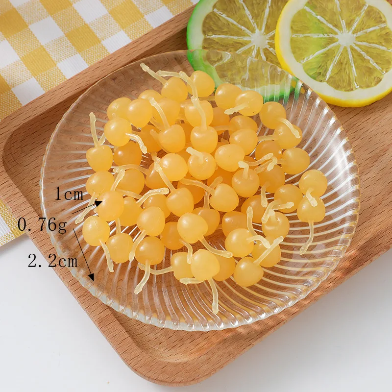 100 TEILE/LOS DIY Simulation Kirsche Miniatur Obst Dekorative Für Puppenhaus Zubehör Küche Spielen Spielzeug Hause Dekoration Geschenke – Detail 13