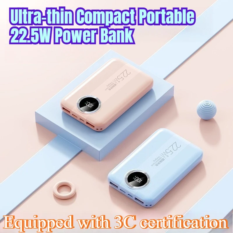 20000mAh Super Fast Charging Power Bank Ultra-thin Compact Portable 22.5W Power Bank