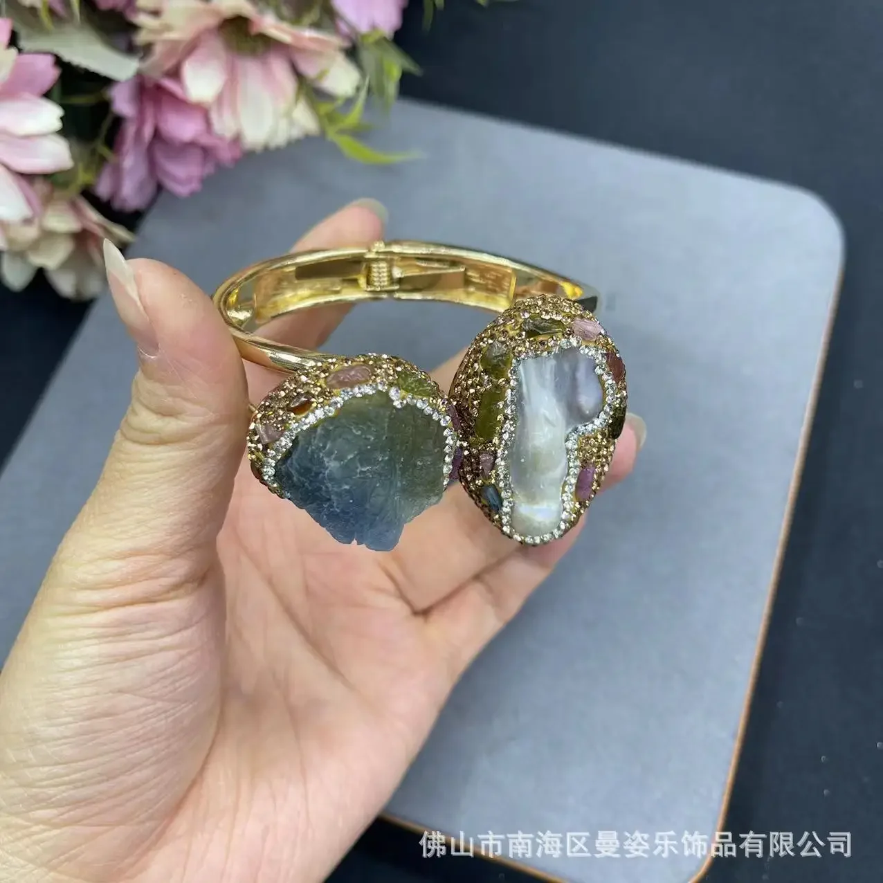 New natural colored orb stone jewelry baroque pearl bracelet e-commerce natural stone popular jewelry wholesale