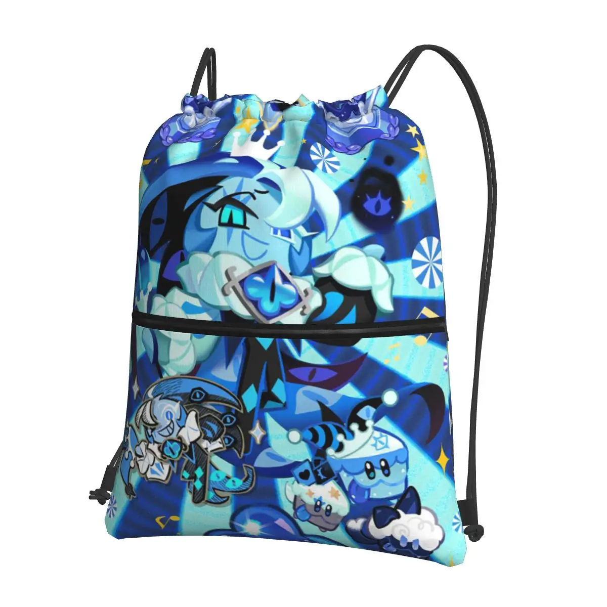 Shadow Milk Cookie Run Kingdom Backpacks Multi-function Drawstring Bags Storage Bag Book Bags for Man Woman School