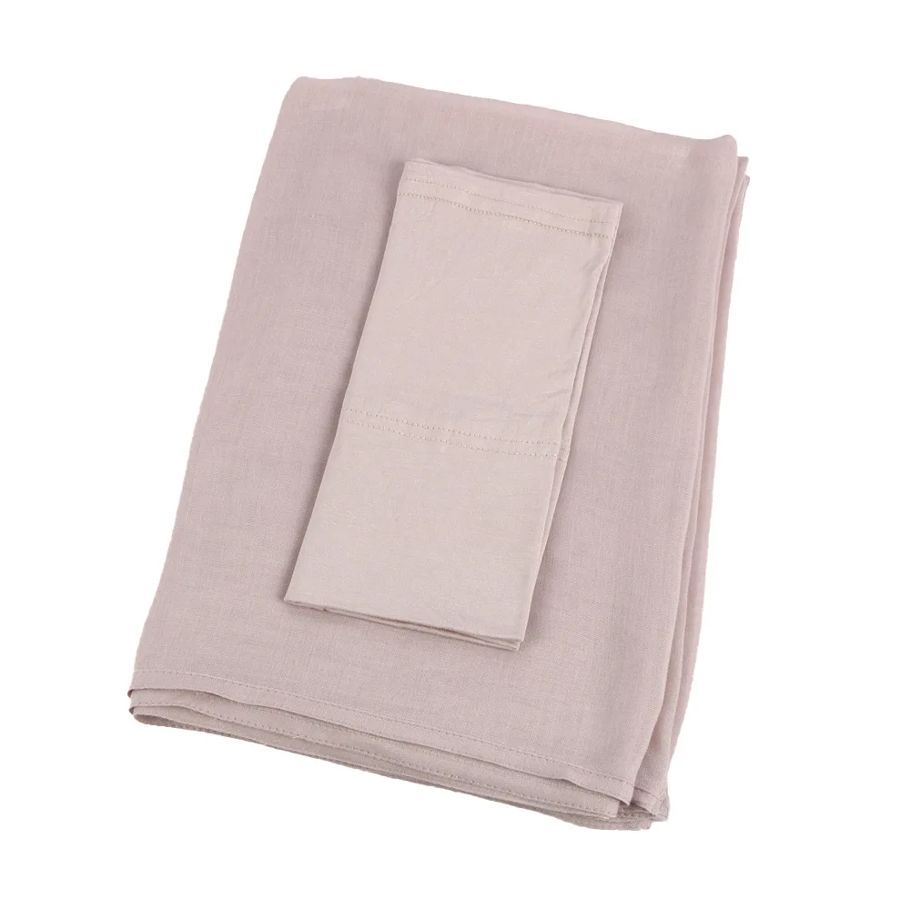 Wysokiej jakości sztuczny hidżab z bawełnianą czapką w tym samym kolorze Cienki modalny oddychający natychmiastowy hidżab Dwuczęściowy zestaw Bonnet Turban