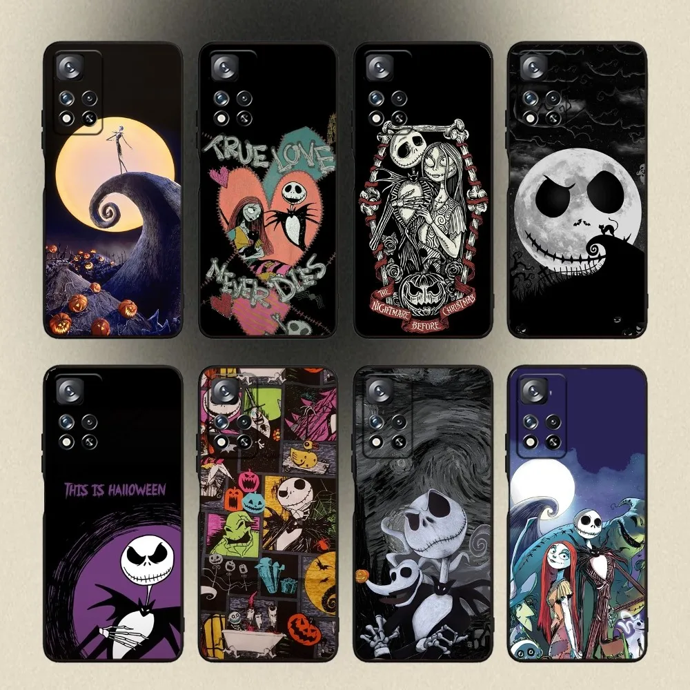 

T-The Nightmare Before C-Christmas Phone Case For Samsung Galaxy A20,A21s,A22,A31,A32,A52,A53,A72,73,A80,A91 Soft Black Cover