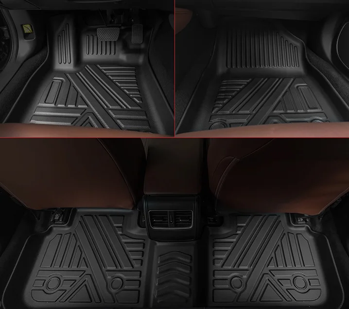 The new design covers threshold  luxury car floor mats 4 piece set durable custom luxury rubber all-weather floor mat for cars