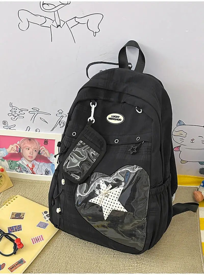 Women's Backpack Shoulder Bag Korean Girl Fresh Feeling Milk Sweet Cute Little Fairy Class Backpack