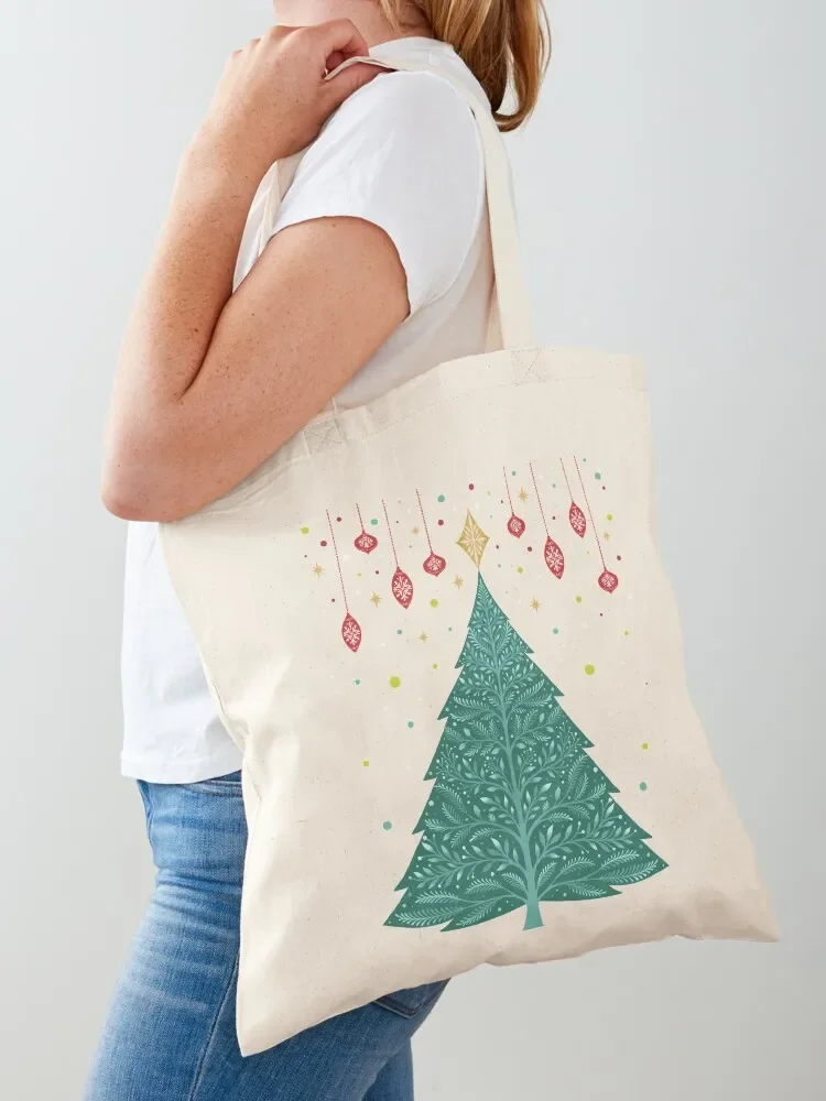

Christmas Night Tree - Vintage Tote Bag cute tote bag Beach bag luxury women bags for women