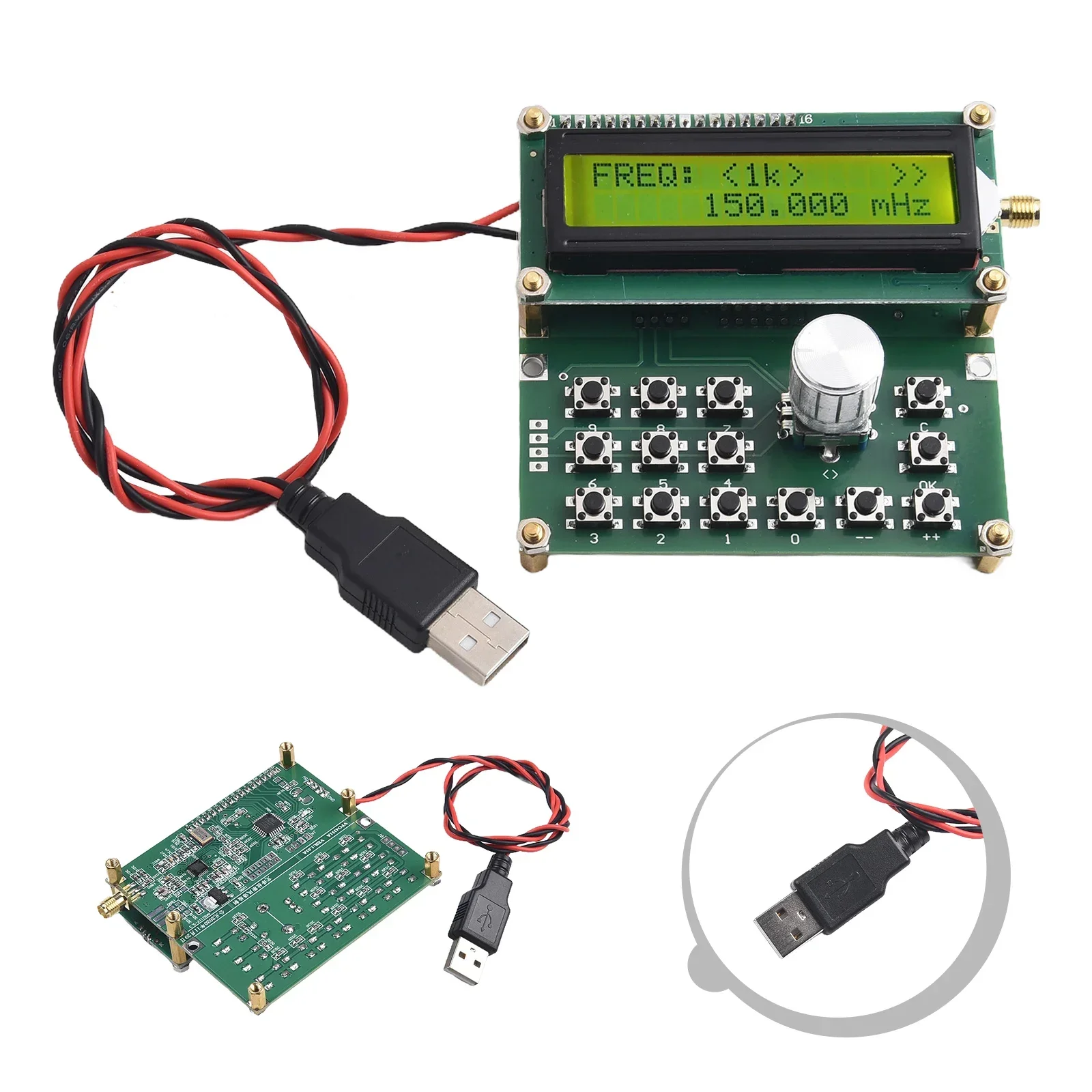 Frequency Generator RF Signal Generator LED Display Part Replacement Tool 1khz-8khz 35-4000MHZ 50ohms 80X75X30mm