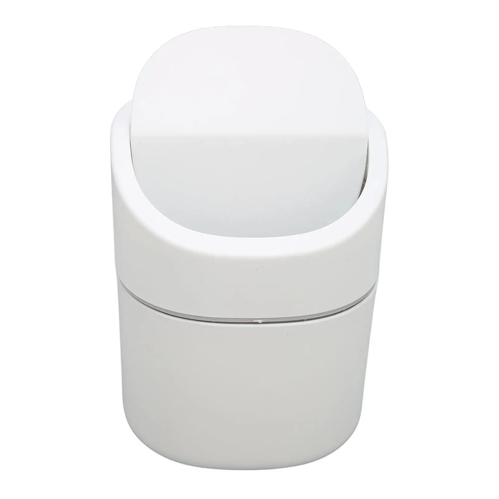 

Mini Desktop Garbage Can Button Cover Odor Reducing Trash Collector 2L Capacity Waste Container for Office and Home