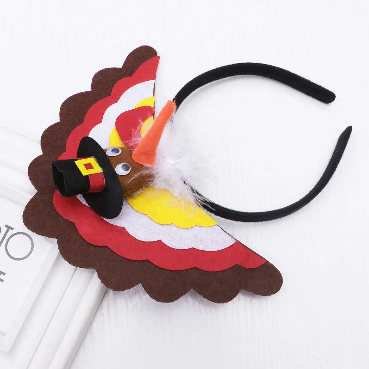 

Turkey Shape Headband Red Party Headdress For Thanksgiving Adult Kids Wear Lightweight Hair Hoop Decorative Party Headwear