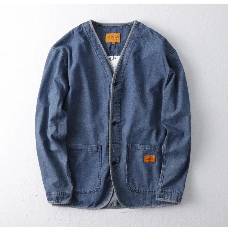 Amekaji Japan Retro Heavy Washing Workwear Clothes 100% Cotton Denim Jacket Men's Trendy Cardigan Top Taoist Robe Men's Jacket 10 S0dbd76b73a9d4bc8a6476abaf7f912494