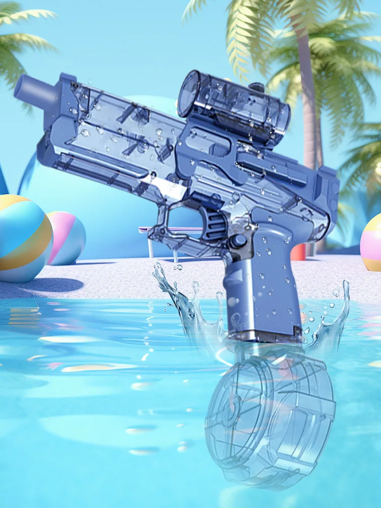 

Fast Mode Ice Explosion Pistol Water Gun Electric Continuous Water Gun Simulated Sensor Light Fully Automatic Water Gun Garden