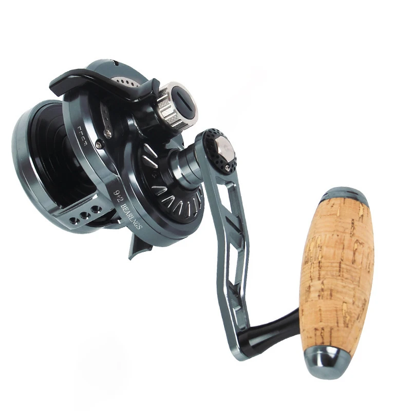 2026 sell 6.3:1 Gear Ratio Saltwater Fishing Aluminum Alloy Metal Reels 9+2BB Left Hand Deep Sea Boat Slow Pitch Jigging Reel Dr