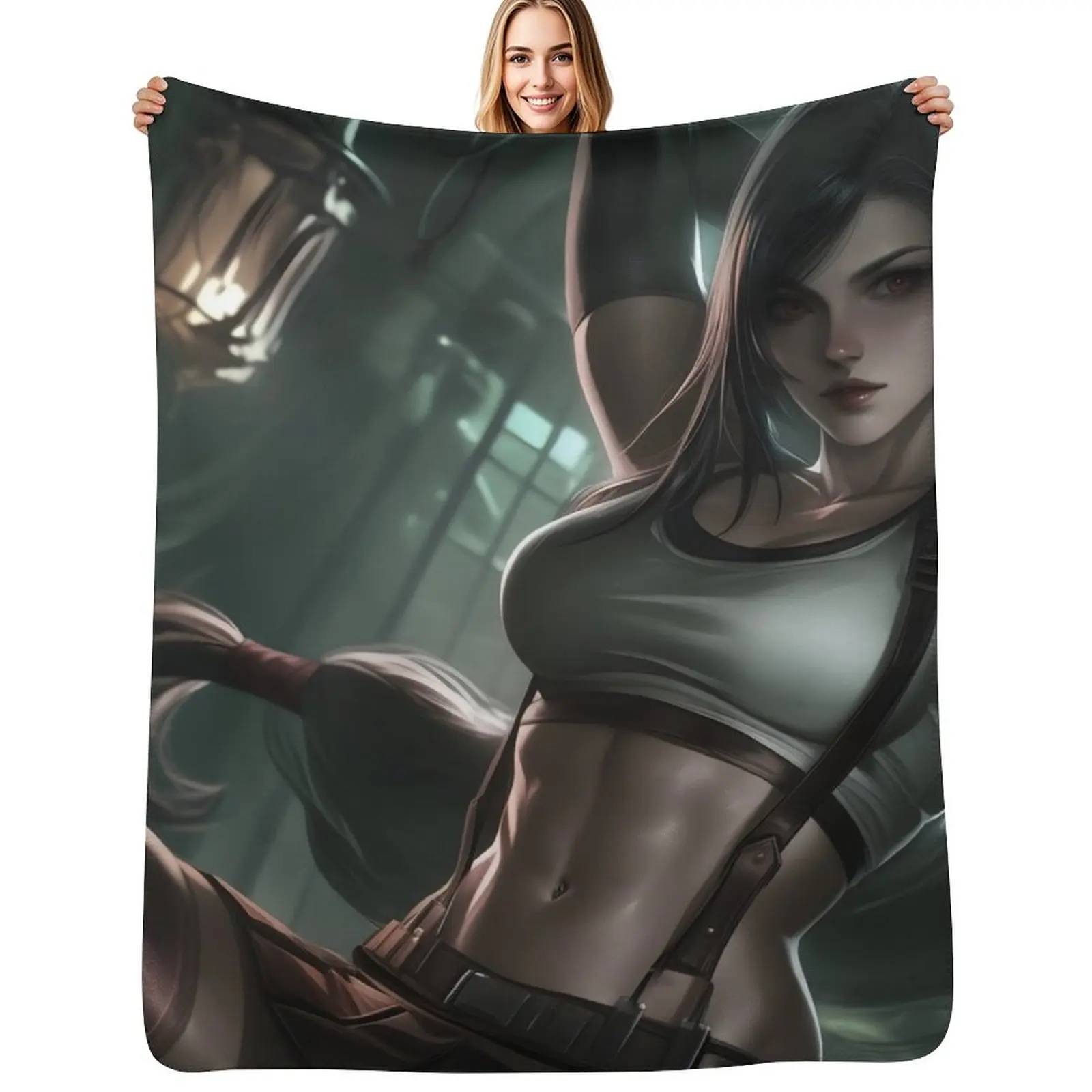 

Tifa Lockhart - 92 Throw Blanket Luxury Throw valentine gift ideas Bed covers decorative Blankets