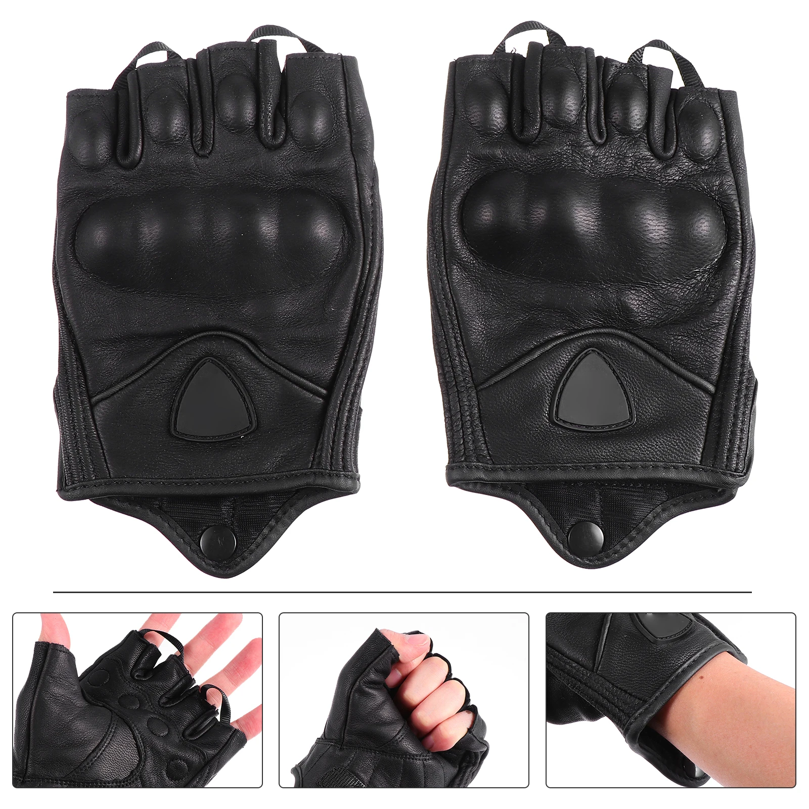 

Riding Gloves Motorcycle Bike Sheepskin Windproof Adjustable Durable Outdoor Cycling Fitness Racing Climbing Gloves