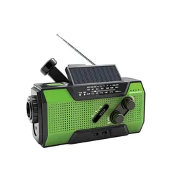 Acil Durum Hava Durumu Radyosu NOAA/AM/FM, 2000mAh Taşınabilir Güç Bankası USB/Güneş/El Krank Şarjı, Pille Çalışan, SOS Alarmı