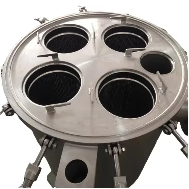 Stainless steel SS 304/316L multi-bag or single-bag filter housing for food, honey, juice, beer