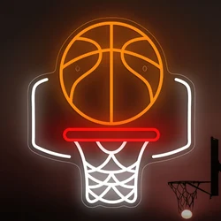 Basketball Frame LED Neon Light Sign Acrylic Neon Sign USB For Home Bedroom Basketball Court Gym Club Wall Art Decor Signboards