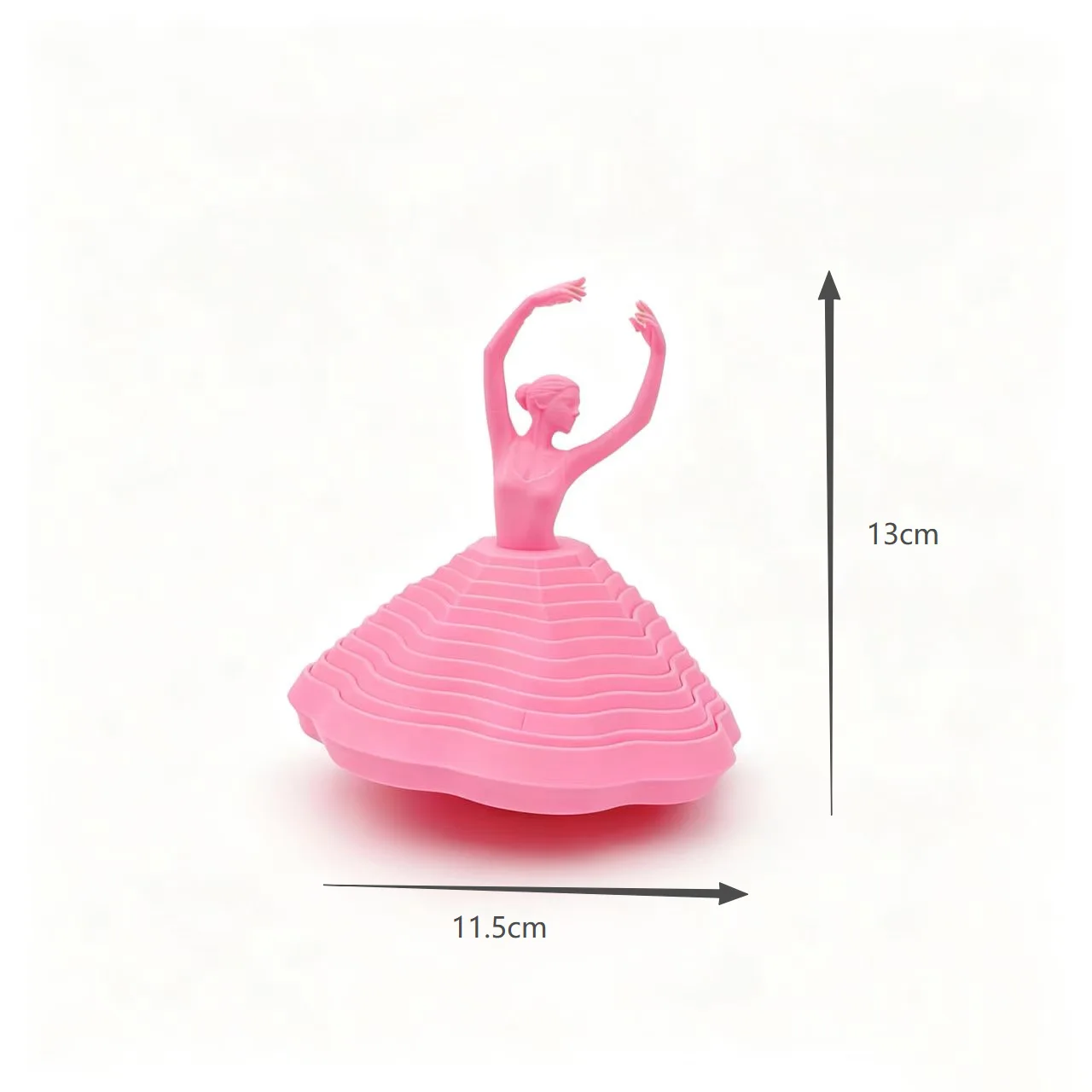 3D Printing Swirling Ballerina Girl Sculpture Interactive Wavy Base Ballet Dancer Figurines Office Desk Accessories Ornament