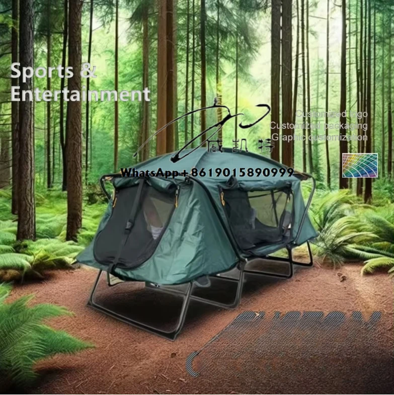 

Hot Sale Large Outdoor Camping Tent with Oxford Fabric Winter Warm Easy for 2 Person Fishing Automatic Waterproof Double Layers
