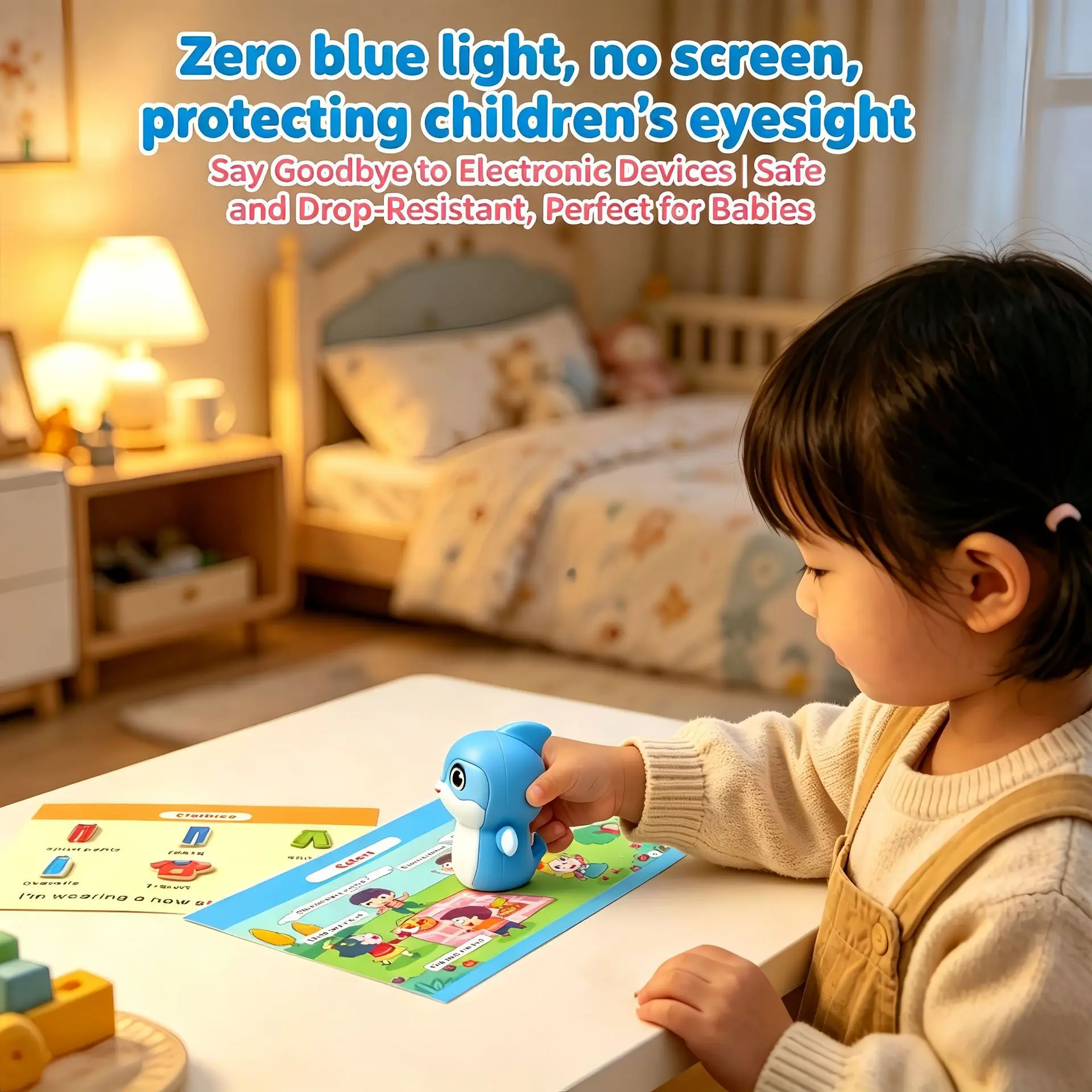 Reading Pen Learning Machine for Kids, Educational Flashcards for Literacy and Object Recognition, Early Learning and Educationa