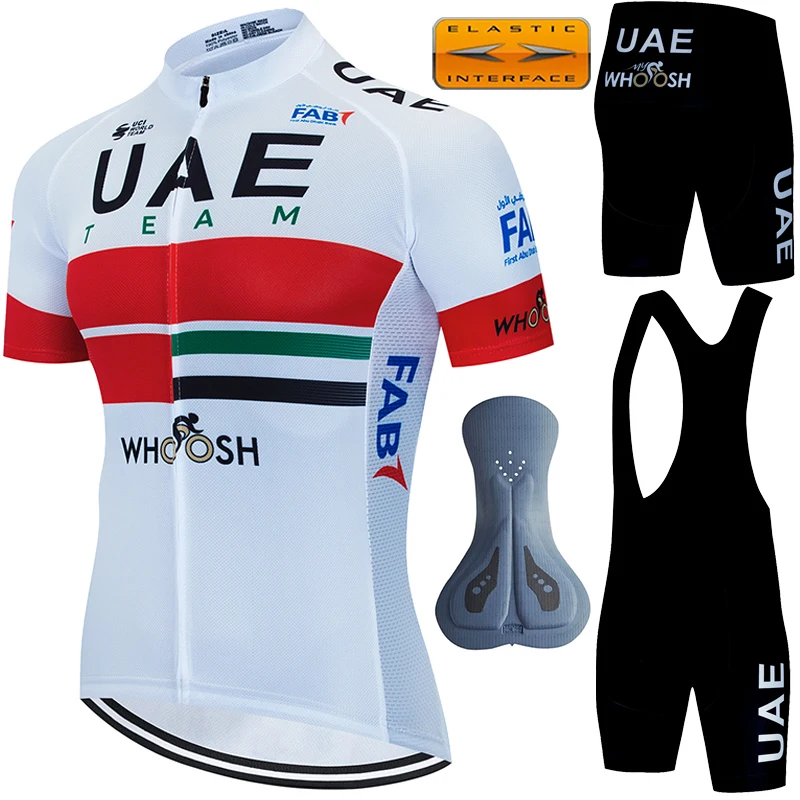 

Men's Summer Cycling Jersey UAE Clothes Mtb Clothing Shorts Suits Uniform Man Male Set Professional Shirt Mens Sets 2024 Maillot