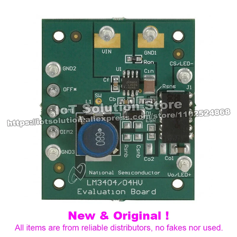 LM3404EVAL/NOPB — LM3404MA (SOIC) - 1A Constant Current Buck Regulator for HB LEDs (LM3404EVAL Board)