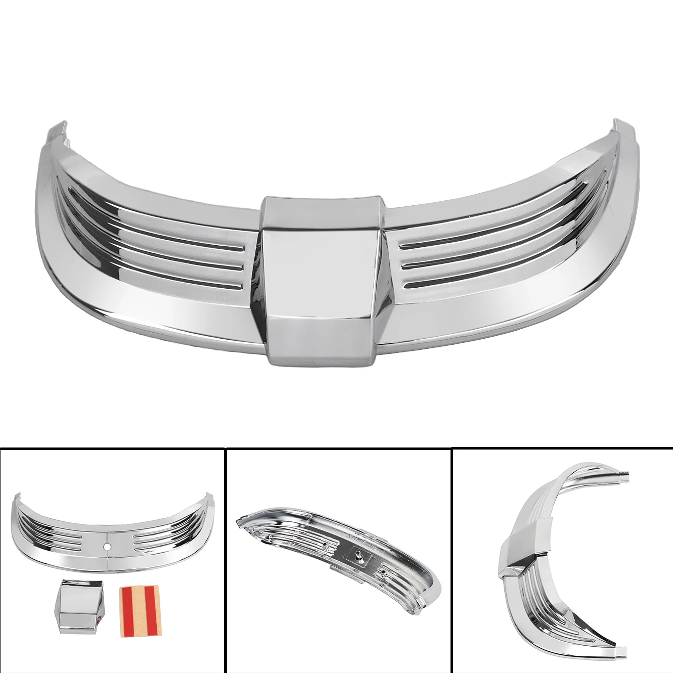 

For Harley Heritage Classic FLHCS 114 FLHC 107 Deluxe FLDE 107 Motorcycle Front Fender Tip Trim Chrome